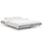 vidaXL Estructura de cama madera contrachapada gris hormigón 135x190cm