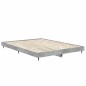 vidaXL Estructura de cama madera contrachapada gris hormigón 135x190cm