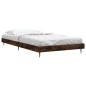 vidaXL Estructura de cama madera contrachapada roble ahumado 90x190 cm