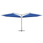 vidaXL Sombrilla doble de jardín palo de acero azul azure 250x250 cm vidaXL Sombrilla doble de jardín palo de acero azul azure 250x250 cm