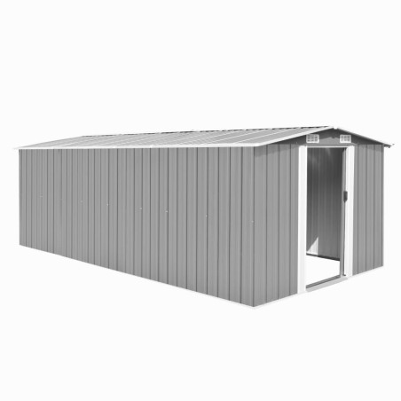 vidaXL Caseta de jardín metal gris 257x489x181 cm