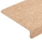 vidaXL Alfombrillas de escalera 10 unidades marrón 65x21x4 cm vidaXL Alfombrillas de escalera 10 unidades marrón 65x21x4 cm