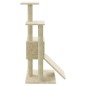 vidaXL Rascador para gatos con postes de sisal color crema 92 cm 