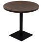 vidaXL Mesa de bar bistró MDF y acero redonda fresno oscuro 80x75 cm vidaXL Mesa de bar bistró MDF y acero redonda fresno oscuro 80x75 cm