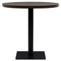 vidaXL Mesa de bar bistró MDF y acero redonda fresno oscuro 80x75 cm vidaXL Mesa de bar bistró MDF y acero redonda fresno oscuro 80x75 cm