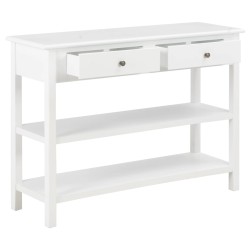 vidaXL Aparador de MDF blanco 110x35x80 cm