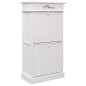vidaXL Mueble zapatero de madera de Paulownia blanco 50x28x98 cm vidaXL Mueble zapatero de madera de Paulownia blanco 50x28x98 cm