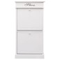 vidaXL Mueble zapatero de madera de Paulownia blanco 50x28x98 cm vidaXL Mueble zapatero de madera de Paulownia blanco 50x28x98 cm