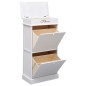 vidaXL Mueble zapatero de madera de Paulownia blanco 50x28x98 cm vidaXL Mueble zapatero de madera de Paulownia blanco 50x28x98 cm