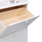 vidaXL Mueble zapatero de madera de Paulownia blanco 50x28x98 cm vidaXL Mueble zapatero de madera de Paulownia blanco 50x28x98 cm