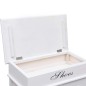 vidaXL Mueble zapatero de madera de Paulownia blanco 50x28x98 cm vidaXL Mueble zapatero de madera de Paulownia blanco 50x28x98 cm