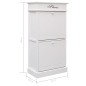 vidaXL Mueble zapatero de madera de Paulownia blanco 50x28x98 cm vidaXL Mueble zapatero de madera de Paulownia blanco 50x28x98 cm