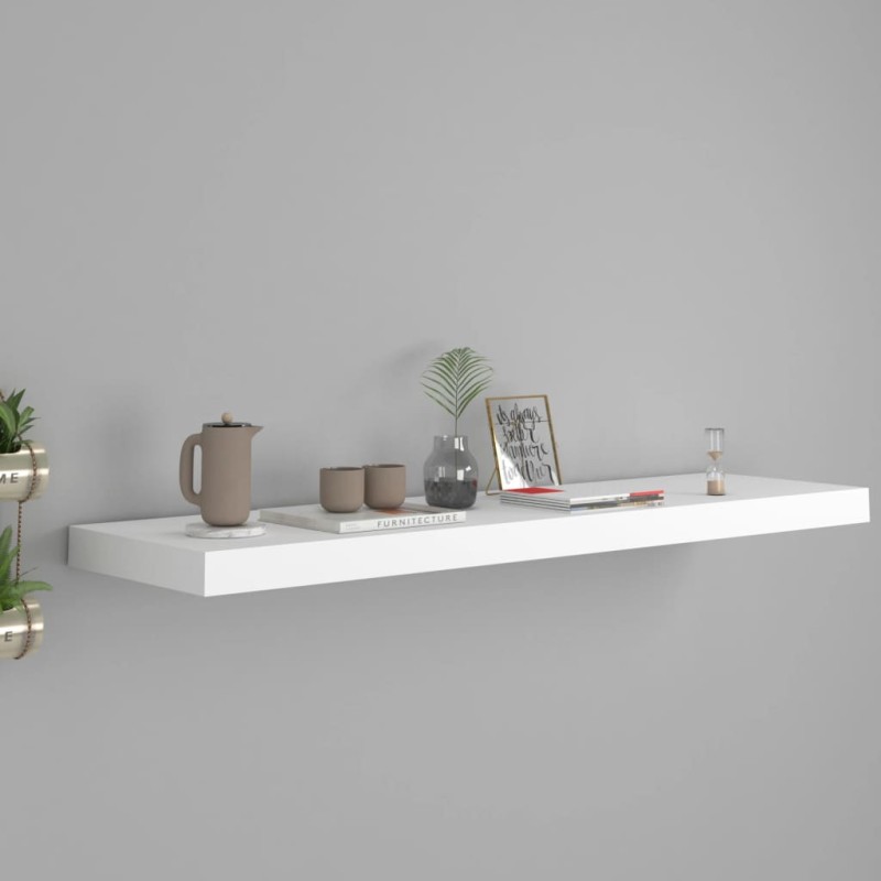 vidaXL Estante flotante de pared MDF blanco 90x23,5x3,8 cm vidaXL Estante flotante de pared MDF blanco 90x23,5x3,8 cm