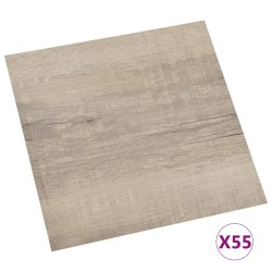 vidaXL Lamas para suelo autoadhesivas  55 piezas PVC 5,11 m² gris taupe
