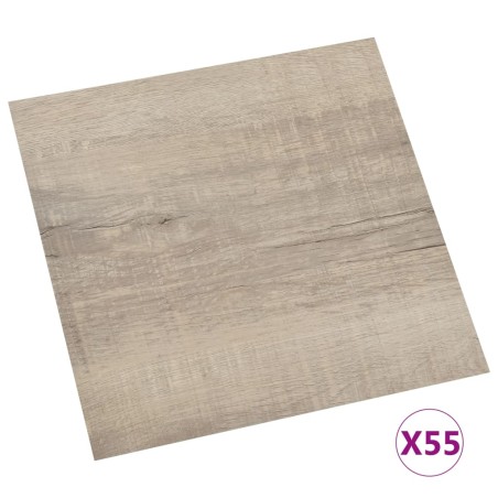vidaXL Lamas para suelo autoadhesivas  55 piezas PVC 5,11 m² gris taupe