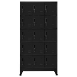 vidaXL Taquilla de acero negro 90x40x180 cm