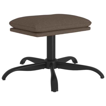 vidaXL Reposapiés de tela gris taupe 60x60x36 cm