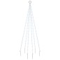 vidaXL Árbol de Navidad en asta de bandera 108 LED blanco frío 180cm vidaXL Árbol de Navidad en asta de bandera 108 LED blanco frío 180cm