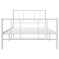vidaXL Estructura cama metal con cabecero y pie cama blanca 75x190 cm vidaXL Estructura cama metal con cabecero y pie cama blanca 75x190 cm