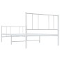 vidaXL Estructura cama metal con cabecero y pie cama blanca 75x190 cm vidaXL Estructura cama metal con cabecero y pie cama blanca 75x190 cm
