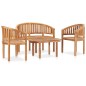 vidaXL Juego de muebles de jardín 4 piezas madera maciza de teca vidaXL Juego de muebles de jardín 4 piezas madera maciza de teca