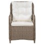vidaXL Set de muebles de jardín 11 piezas ratán sintético marrón vidaXL Set de muebles de jardín 11 piezas ratán sintético marrón