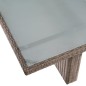 vidaXL Set de muebles de jardín 11 piezas ratán sintético marrón vidaXL Set de muebles de jardín 11 piezas ratán sintético marrón