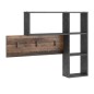 FMD Perchero de pared 4 compartimentos abiertos gris marrón oscuro FMD Perchero de pared 4 compartimentos abiertos gris marrón oscuro