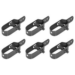vidaXL Tensores de alambre para alambrada 6 unidades gris 100 mm