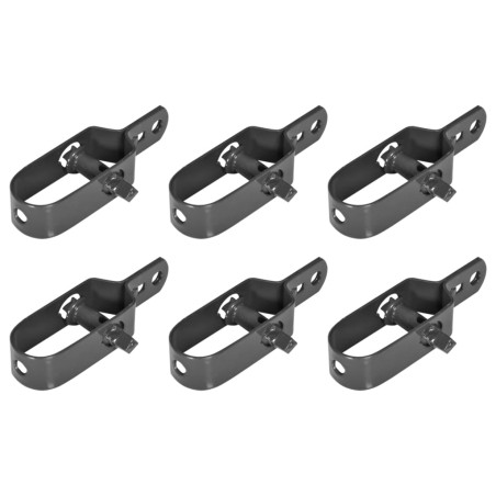 vidaXL Tensores de alambre para alambrada 6 unidades gris 100 mm