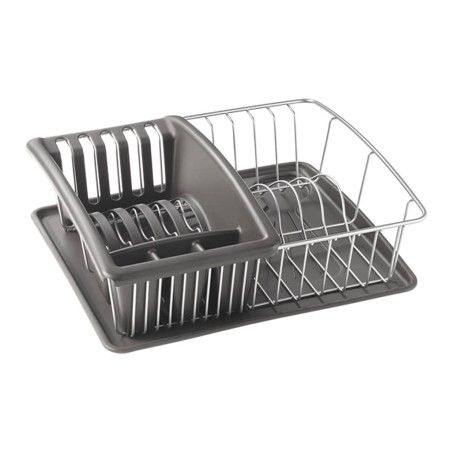 Metaltex Escurridor de platos Aquatex Plus gris