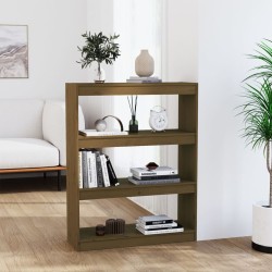 vidaXL Estantería/divisor de espacios pino marrón miel 80x30x103,5 cm