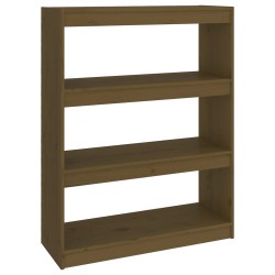 vidaXL Estantería/divisor de espacios pino marrón miel 80x30x103,5 cm