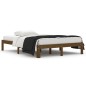 vidaXL Estructura de cama madera doble marrón miel 135x190 cm vidaXL Estructura de cama madera doble marrón miel 135x190 cm