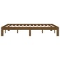 vidaXL Estructura de cama madera doble marrón miel 135x190 cm vidaXL Estructura de cama madera doble marrón miel 135x190 cm