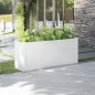 vidaXL Jardinera madera maciza de pino blanco 150x50x70 cm vidaXL Jardinera madera maciza de pino blanco 150x50x70 cm