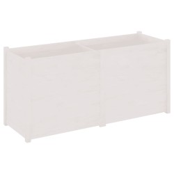 vidaXL Jardinera madera maciza de pino blanco 150x50x70 cm