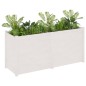 vidaXL Jardinera madera maciza de pino blanco 150x50x70 cm vidaXL Jardinera madera maciza de pino blanco 150x50x70 cm
