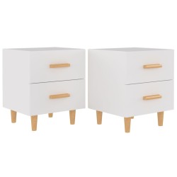 vidaXL Mesitas de noche 2 unidades color blanco 40x35x47,5 cm