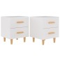 vidaXL Mesitas de noche 2 unidades color blanco 40x35x47,5 cm vidaXL Mesitas de noche 2 unidades color blanco 40x35x47,5 cm