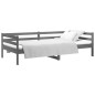 vidaXL Sofá cama madera maciza de pino gris 80x200 cm vidaXL Sofá cama madera maciza de pino gris 80x200 cm