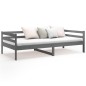 vidaXL Sofá cama madera maciza de pino gris 80x200 cm vidaXL Sofá cama madera maciza de pino gris 80x200 cm