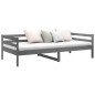 vidaXL Sofá cama madera maciza de pino gris 80x200 cm vidaXL Sofá cama madera maciza de pino gris 80x200 cm