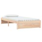 vidaXL Estructura de cama madera maciza 100x200 cm