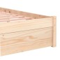 vidaXL Estructura de cama madera maciza 100x200 cm