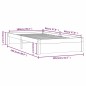 vidaXL Estructura de cama madera maciza 100x200 cm