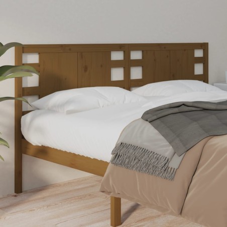 vidaXL Cabecero madera maciza de pino marrón miel 156x4x100 cm