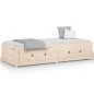 vidaXL Sofá cama de madera maciza de pino 75x190 cm