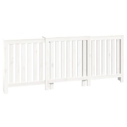 vidaXL Cubierta de radiador madera maciza de pino blanco 210x21x85 cm