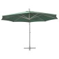 vidaXL Sombrilla colgante con palo de aluminio 350 cm verde vidaXL Sombrilla colgante con palo de aluminio 350 cm verde
